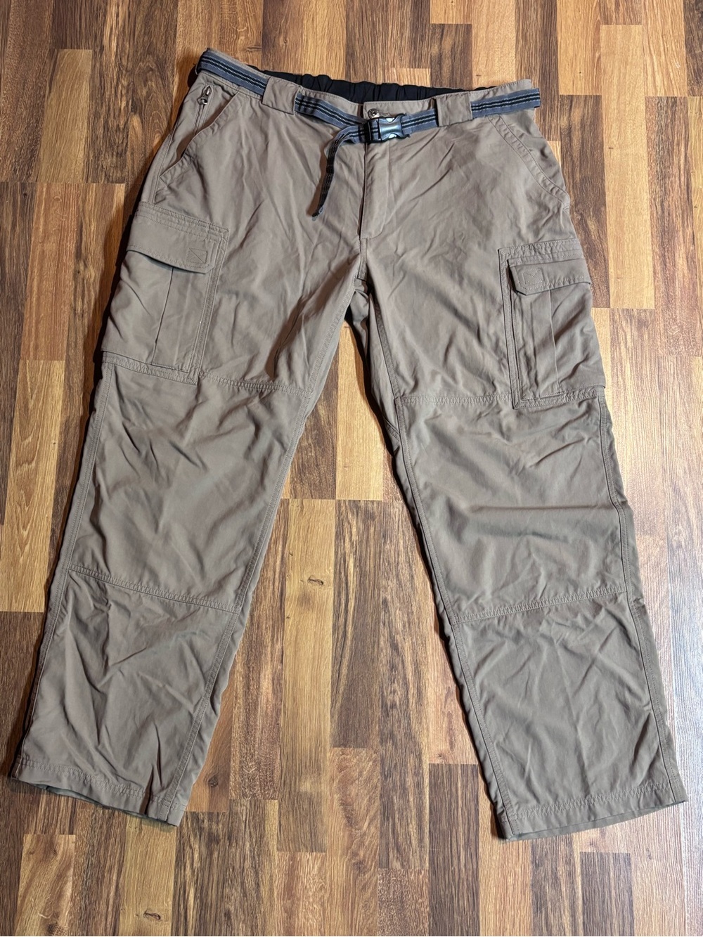 Duluth Trading Flex Dry On The Fly Cargo Pants Mens 2XLx32 Belted Hiking Outdoo